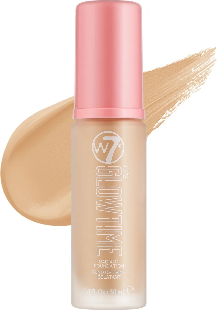 Тональная основа W7 Foundation It's Glow Time сияющая увлажняющая, 30 мл, оттенок Almond Glow