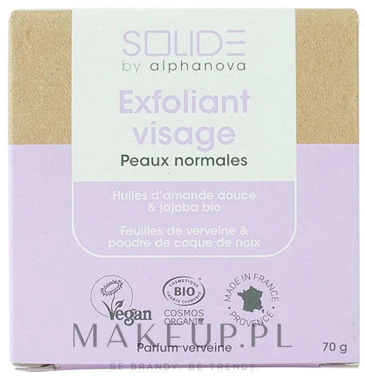 Мыло-скраб для лица Alphanova Solide Exfoliant Visage с жожоба и миндалём, 70 г