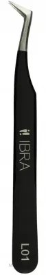 Пинцет для наращивания ресниц Ibra Eyelash Tweezers L01 с L-образным изгибом, 1 шт