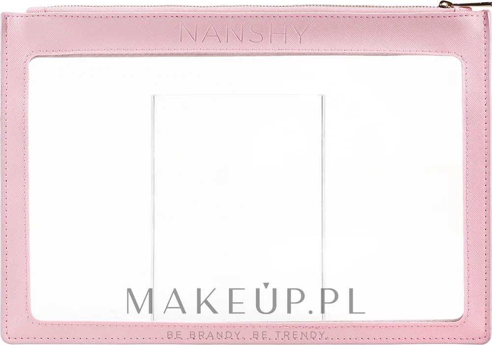 Косметичка Nanshy Clear прозрачная ПВХ розовая 29х20 см