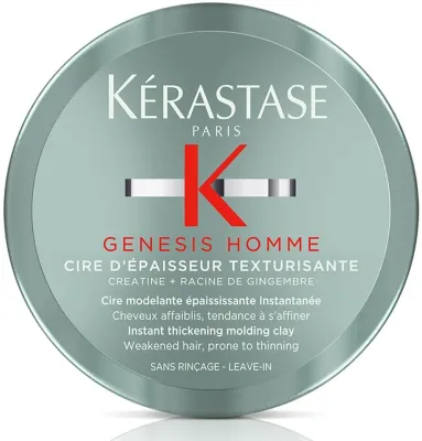 Глина для моделирования волос Kerastase Genesis Homme Instant Thickening Molding Clay мужская, с матовым финишем, 75 мл