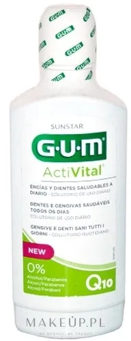 Ополаскиватель для полости рта G.U.M ActiVital Mouthwash с фтором, для защиты эмали, 500 мл