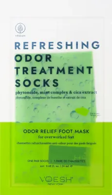 Маска-носочки для ног Voesh Refreshing Odor Therapy Socks освежающая, дезодорирующая, с мятой, 20 мл