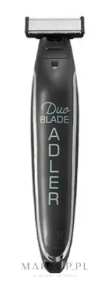 Триммер для бороды и усов Adler Duo Blade AD-2922, с тремя насадками, чёрный, 1 шт