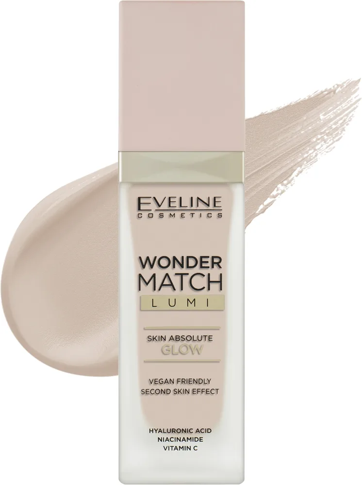 Тональный крем Eveline Cosmetics Wonder Match Lumi Foundation сияющий SPF 20, 30 мл, оттенок 05 - Light Neutral