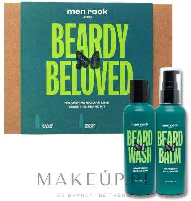 Набор для бороды Men Rock Sicilian Lime мыло и бальзам с алоэ кофеином и лаймом 2x100 мл