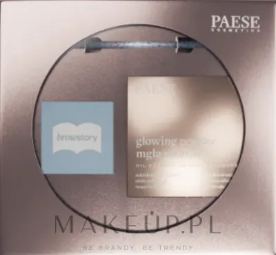 Набор для макияжа Paese Glitter and Glee: сияющая пудра для лица 10 г и мыло для укладки бровей 8 г