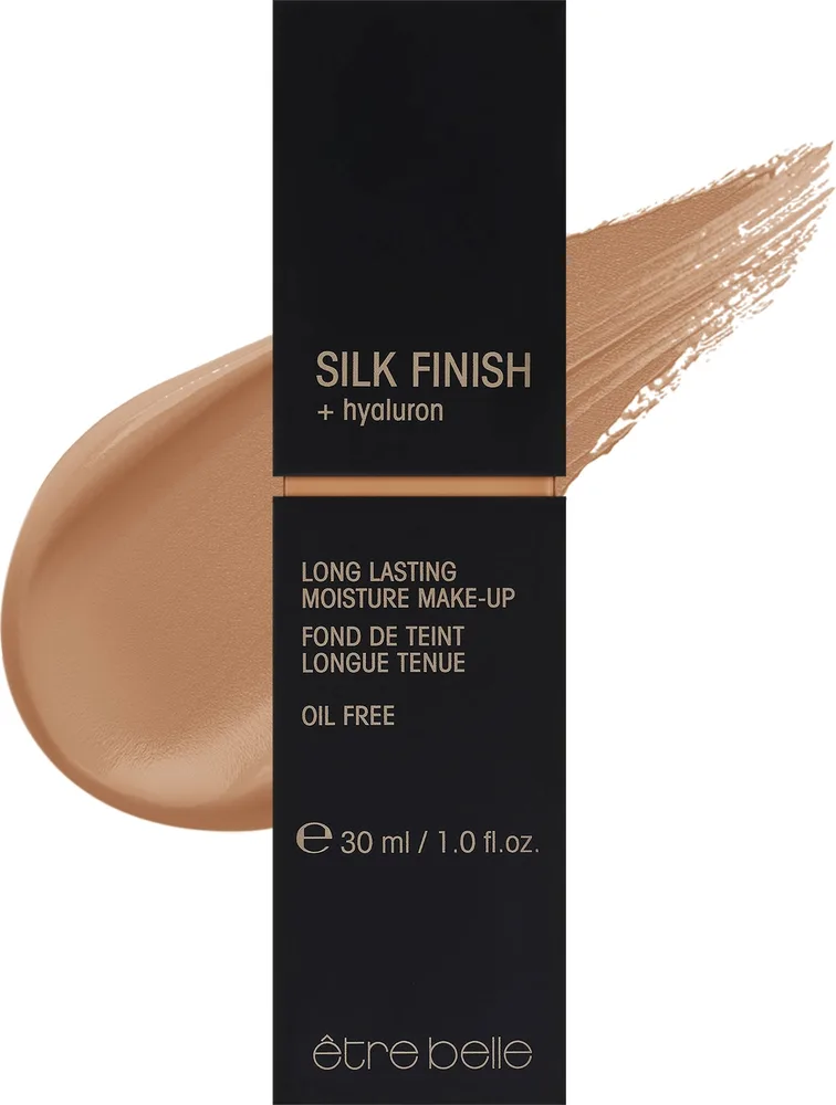 Тональная основа Etre Belle Silk Finish + Hyaluron шелковистая увлажняющая, 30 мл, оттенок 18