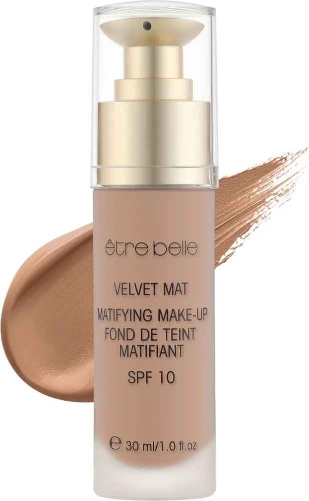 Тональная основа Etre Belle Velvet Mat Make-Up матирующая бархатистая SPF 10, 30 мл, оттенок 04