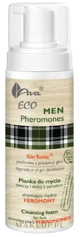 AVA Laboratorium Eco Men Gin Toniq очищающая пенка для лица и бороды с ферментом ячменя 150 мл