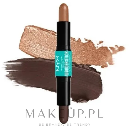 NYX Professional Makeup Kredka do konturowania 2 w 1 - Бронзер для лица NYX Wonder Stick Dual Face Highlight & Contour, оттенок 08 - Deep Rich