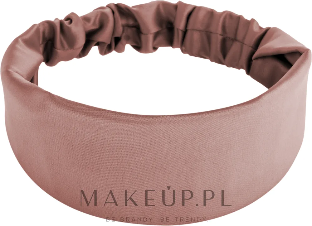 Повязка на голову MAKEUP Satin Classic прямая, атласная, пыльно-розовая, 1 шт