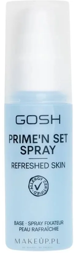 Gosh Copenhagen Utrwalający spray do makijażu - Спрей для фиксации макияжа Gosh Prime'N Set Refreshed Skin