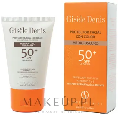 Крем для лица Gisele Denis Color Facial Sunscreen SPF 50 Medium Dark тонирующий 40 мл