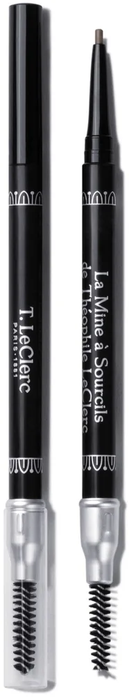 Карандаш для бровей T. LeClerc Ultra Fine Eyebrow Pencil со щеточкой, стойкий, 0,14 г, оттенок 02 - Chatain
