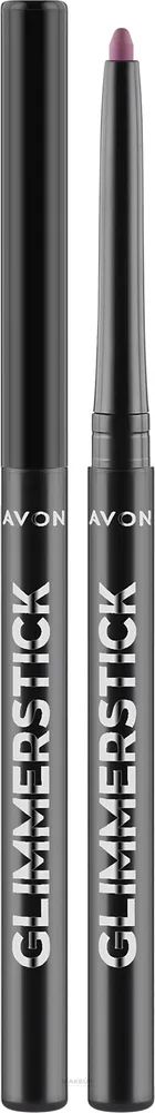 Карандаш для глаз Avon Glimmerstick Retractable Eyeliner выдвижной, с маслом дикой розы, оттенок Blackest Black