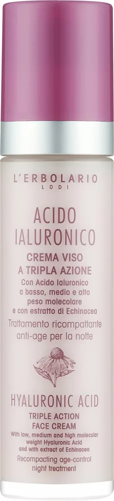 Крем для лица L'Erbolario Hyaluronic Acid ночной против морщин 50 мл