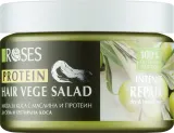 Маска для волос Nature of Agiva Roses с оливой и протеинами, кукуруза, пшеница, соя, пантенол, 350 мл — фото 2