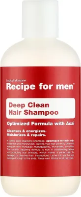Шампунь для волос Recipe for Men Deep Clean Hair Shampoo глубоко очищающий, с экстрактом асаи, 250 мл