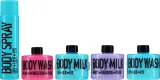 Набор для тела Stackable гели для душа молочко и спрей Blue Lily Pink Peony и Fruity 5 предметов — фото 2
