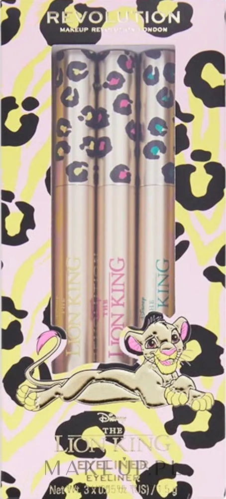 Набор карандашей для глаз Makeup Revolution Disney The Lion King золотой розовый и бирюзовый 3x1.5 г