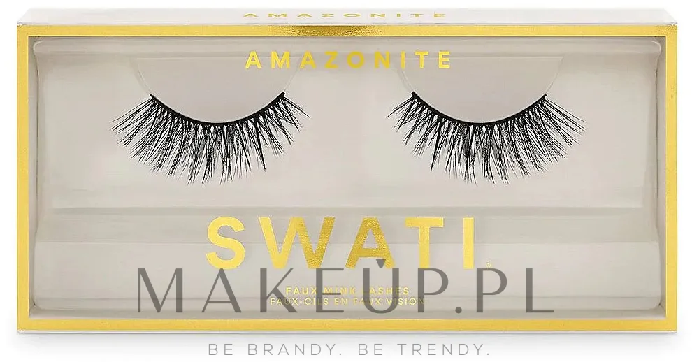 Накладные ресницы Swati Faux Mink Lashes Amazonite, расходящиеся, натуральная густота, 7-12 мм, 2 шт