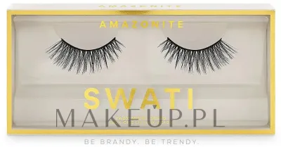 Накладные ресницы Swati Faux Mink Lashes Amazonite, расходящиеся, натуральная густота, 7-12 мм, 2 шт