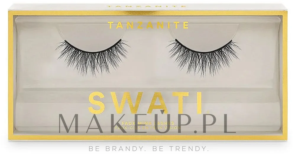 Накладные ресницы Swati Faux Mink Lashes Tanzanite, многослойные, округлые, 9-14 мм, 2 шт