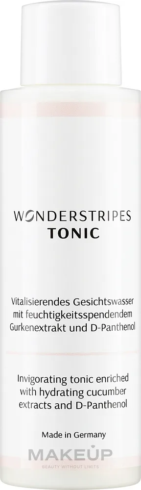 Тоник для лица, шеи и декольте Wonderstripes с огурцом и пантенолом, без спирта и отдушек, 100 мл
