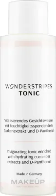 Тоник для лица, шеи и декольте Wonderstripes с огурцом и пантенолом, без спирта и отдушек, 100 мл