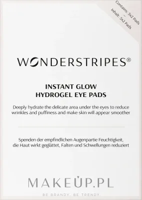 Патчи для кожи вокруг глаз Wonderstripes Instant Glow Hydrogel Eye Pads гидрогелевые, с экстрактом василька, 5 x 2 шт