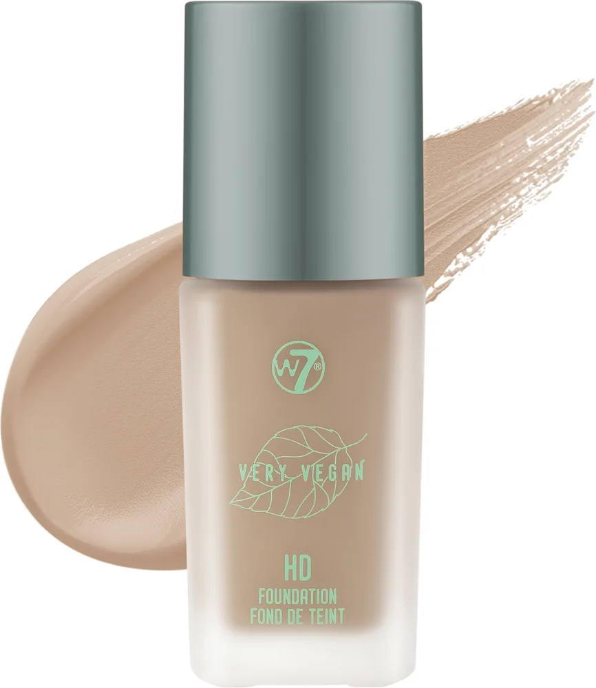 Тональная основа W7 Very Vegan HD Foundation веганская увлажняющая, 30 мл, оттенок Early Tan