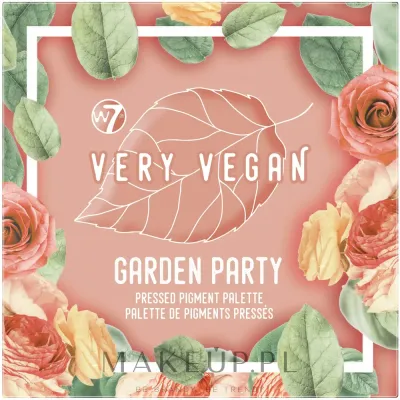 Палетка теней для век W7 Garden Party Pressed Pigment Palette, 9 оттенков, с зеркальцем, 6,3 г