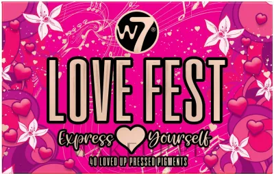Палетка теней для век W7 Love Fest Pressed Pigment Palette, 40 оттенков, с зеркалом, 36 г