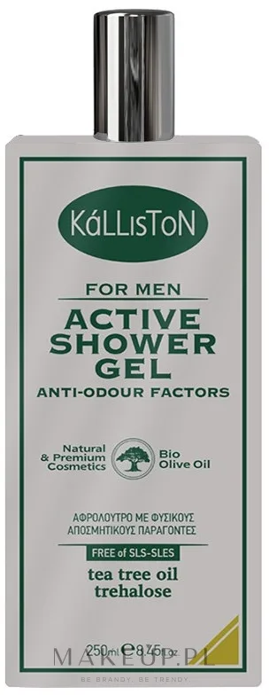Активный гель для душа Kalliston For Man с маслом чайного дерева и трегалозой, 250 мл