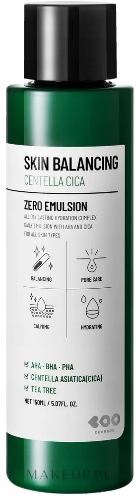Эмульсия для лица Dearboo Skin Balancing Centella Cica Zero Emulsion с кислотами и центеллой, 150 мл
