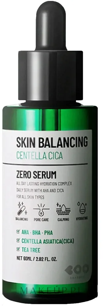 Dearboo Skin Balancing Centella Cica Zero сыворотка для лица успокаивающая с кислотами 60 мл, AHA BHA PHA, центелла, ниацинамид, для жирной кожи