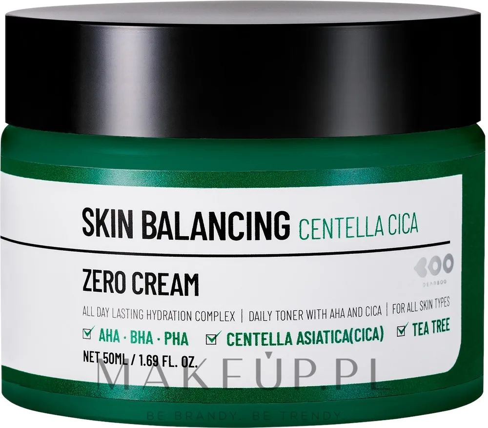 Dearboo Skin Balancing Centella Cica Zero Cream крем для лица восстанавливающий с центеллой азиатской ниацинамидом и кислотами AHA BHA PHA для проблемной кожи 50 мл