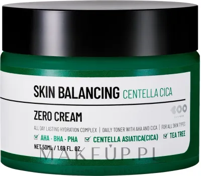 Dearboo Skin Balancing Centella Cica Zero Cream крем для лица восстанавливающий с центеллой азиатской ниацинамидом и кислотами AHA BHA PHA для проблемной кожи 50 мл