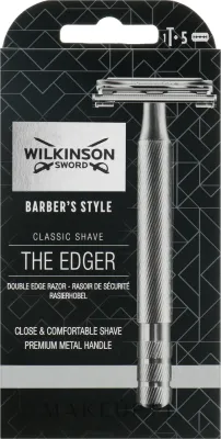 Бритва Wilkinson Sword Classic Shave The Edger Т-образная, с закрытой головкой, 5 сменных лезвий