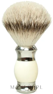 Помазок для бритья Golddachs Silver Tip Badger Polymer Handle, барсучий ворс, полимерная рукоять с серебристой вставкой