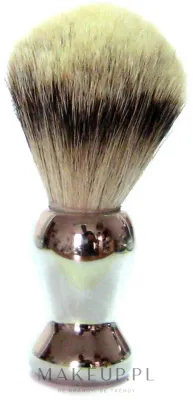 Помазок для бритья Golddachs Shaving Brush Silver Tip Badger Plastic Silver, барсучий ворс, пластиковая рукоять, серебристый
