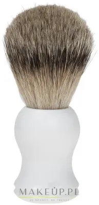 Помазок для бритья Golddachs Finest Badger Plastic White, барсучий ворс, пластиковая рукоять, белый