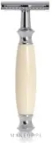 Набор для бритья Golddachs Finest Badger Safety Razor Ivory Chrome помазок из натурального ворса барсука высшего качества станок безопасного типа и подставка слоновая кость и хром — фото 2