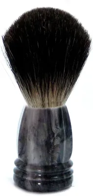 Помазок для бритья Golddachs Pure Badger Plastic Grey Marble, барсучий ворс, пластиковая рукоять, серый мрамор
