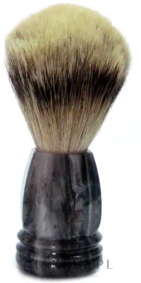 Помазок для бритья Golddachs Silver Tip Badger Plastic Grey Marble, барсучий ворс, пластиковая рукоять, серый мрамор