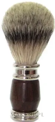 Помазок для бритья Golddachs Shaving Brush Finest Badger Rose Wood Silver, барсучий ворс, ручка из розового дерева, 1 шт