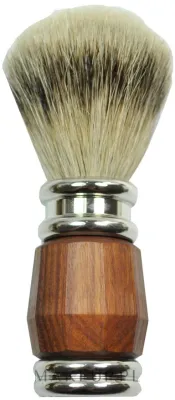 Помазок для бритья Golddachs Shaving Brush Silver Tip Badger Palisander Silver Chrome Plated, барсучий ворс, палисандр и хром, 1 шт