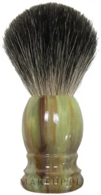 Помазок для бритья Golddachs Shaving Brush Pure Badger Plastic Green Brown, пластиковая ручка, зелёно-коричневый, 1 шт