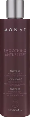 Разглаживающий шампунь Monat Anti-Frizz против пушистости волос, с комплексом Rejuveniqe и маслом баобаба, 237 мл